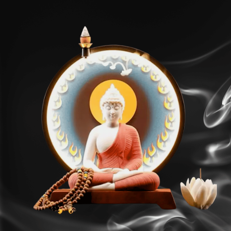 LED-Lighted Gautama Buddha Statue