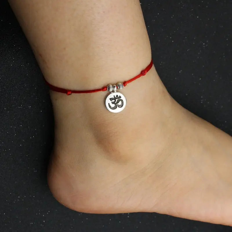 Red Buddhist Anklet