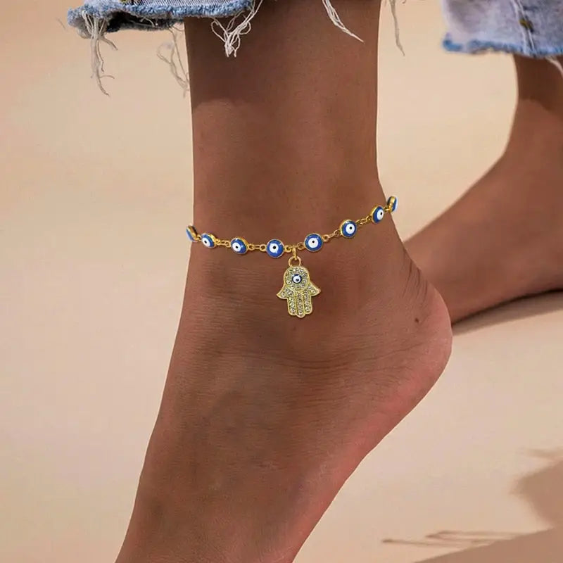 Hamsa Anklet
