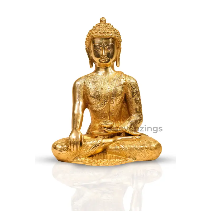 Large Brass Buddha Statue