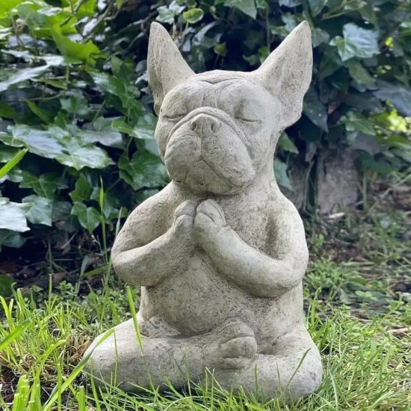 Meditating Dog Statue