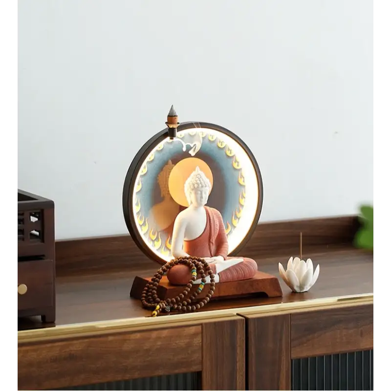 LED-Lighted Gautama Buddha Statue