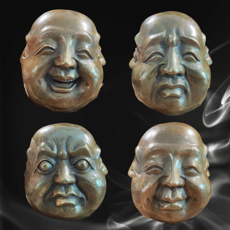 Laughing Buddha Head Statue
