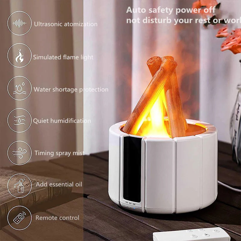 Essential Oil Diffuser Peaceful Fire 280ml Aromatherapy Ultrasonic Mist | Buddhive