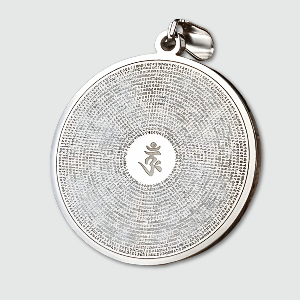 Buddhist Om Amulet Necklace - Sacred Mantra Pendant for Protection & Harmony | Buddhive