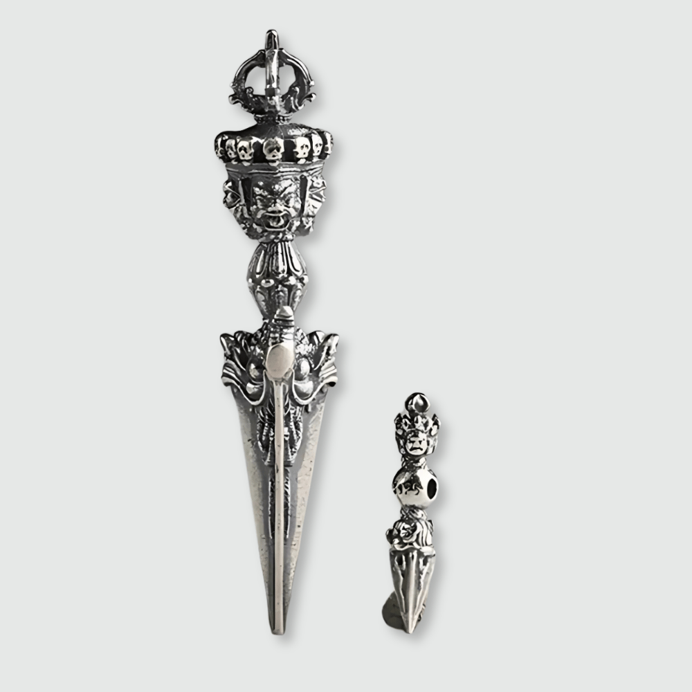 Phurpa Amulet Sterling Silver 925 - Tibetan Buddhist Protection Pendant | Buddhive