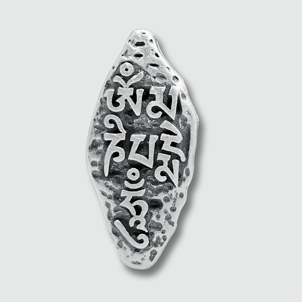 Tibetan Mantra Amulet Necklace - Stainless Steel Ancestral Pendant - Buddhist Protection Jewelry | Buddhive