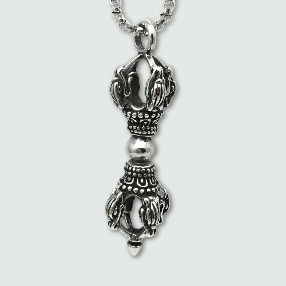 Buddhist Protection Amulet Stainless Steel Necklace - Spiritual Talisman Pendant | Buddhive