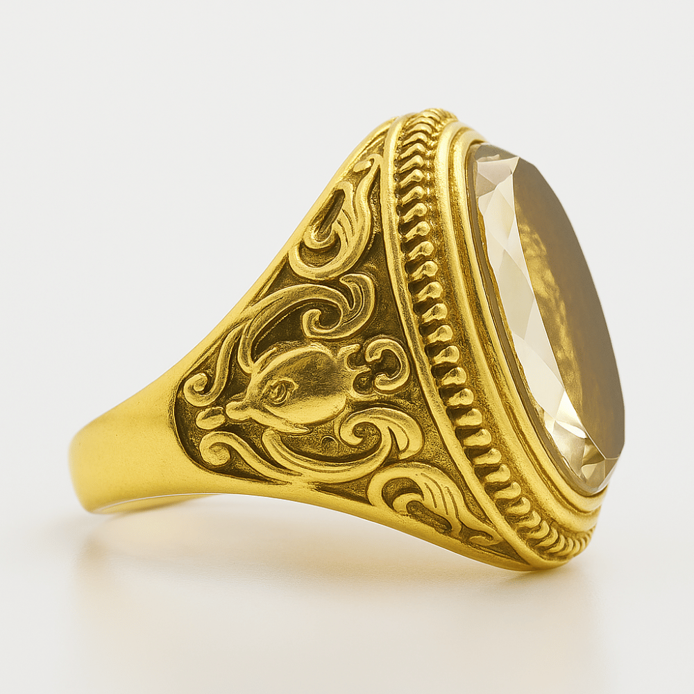 Thai Buddha Ring Gold Tone Stainless Steel - Buddhist Meditation Jewelry | Buddhive