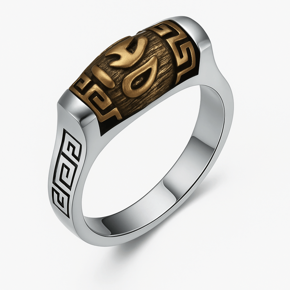 Tibetan Spinner Ring 925 Silver Adjustable Buddhist Prayer Ring | Buddhive