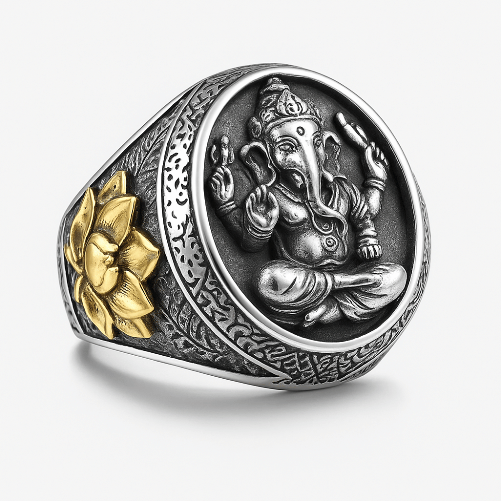Ganesh Ring Sterling Silver 925 - Buddhist Elephant God Jewelry | Buddhive