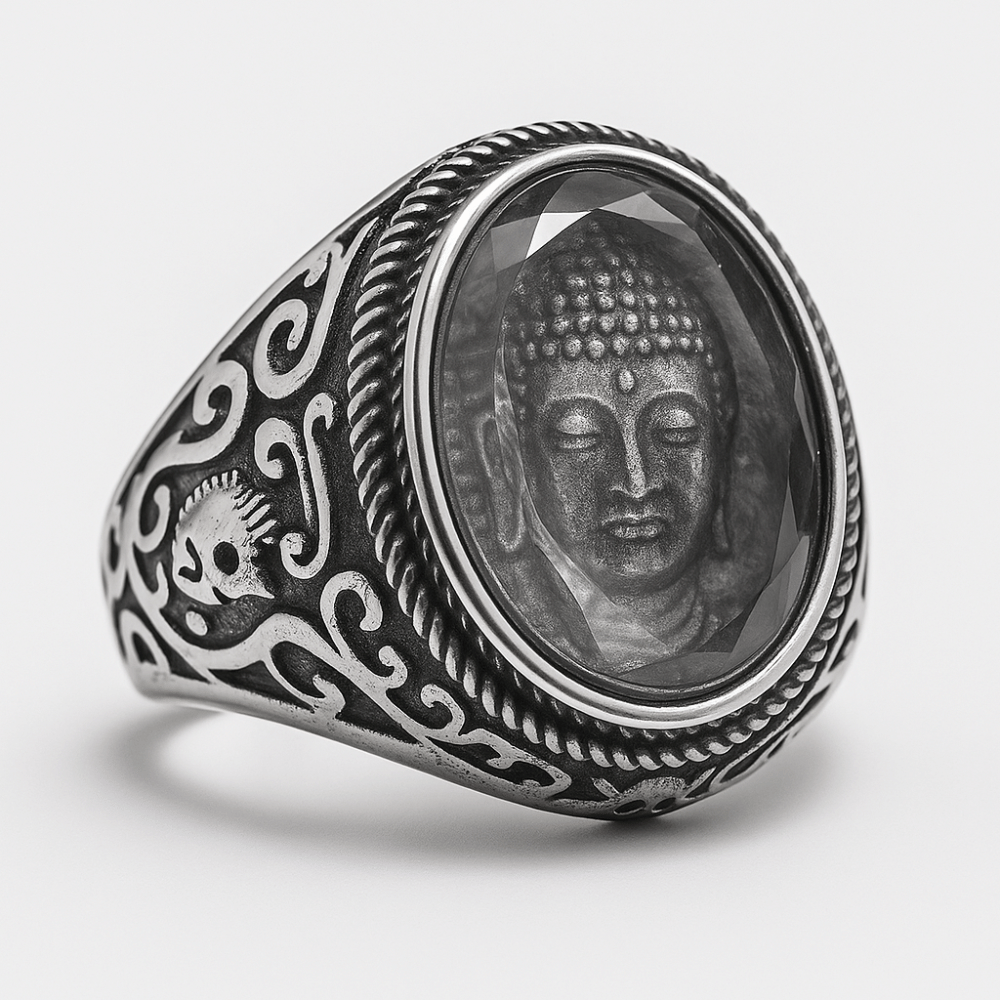 Thai Buddha Ring Sterling Silver - Handcrafted Buddhist Meditation Jewelry | Buddhive