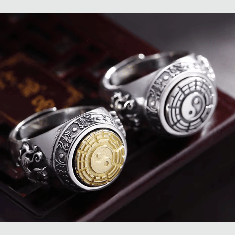 Yin Yang Ring Sterling Silver Buddhist Jewelry for Men - Harmony & Balance Symbol | Buddhive