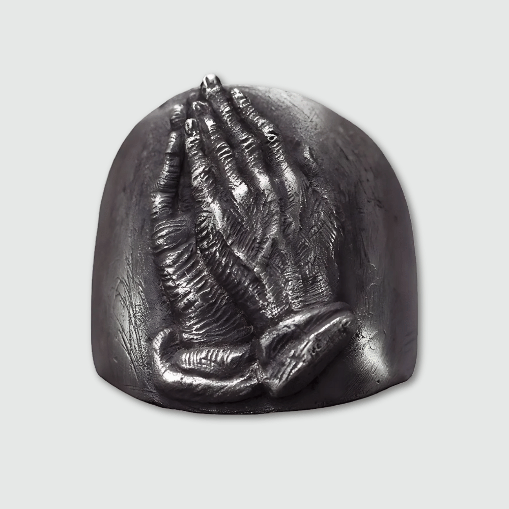 Namaste Ring Stainless Steel - Buddhist Prayer Symbol Jewelry for Men & Women | Buddhive