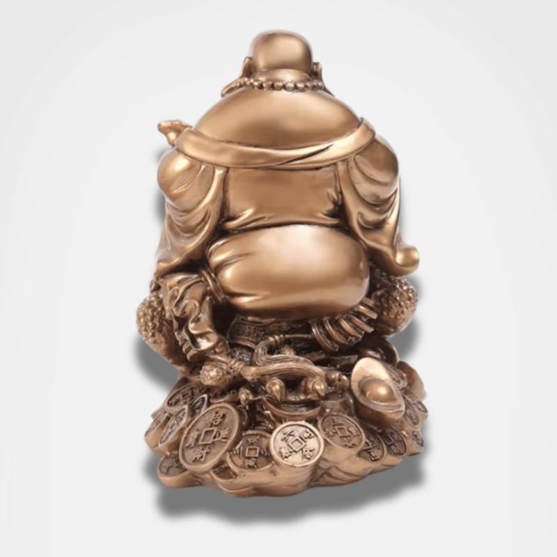 Laughing Buddha on Frog Statue - Feng Shui Wealth & Prosperity Symbol - Resin 2.8" | Buddhive