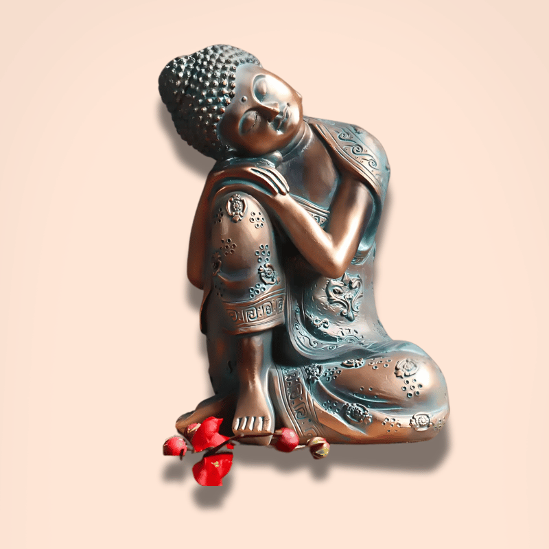 Reclining Buddha Statue Resin 8.7 Inch - Sleeping Buddha Figurine for Home Decor | Buddhive
