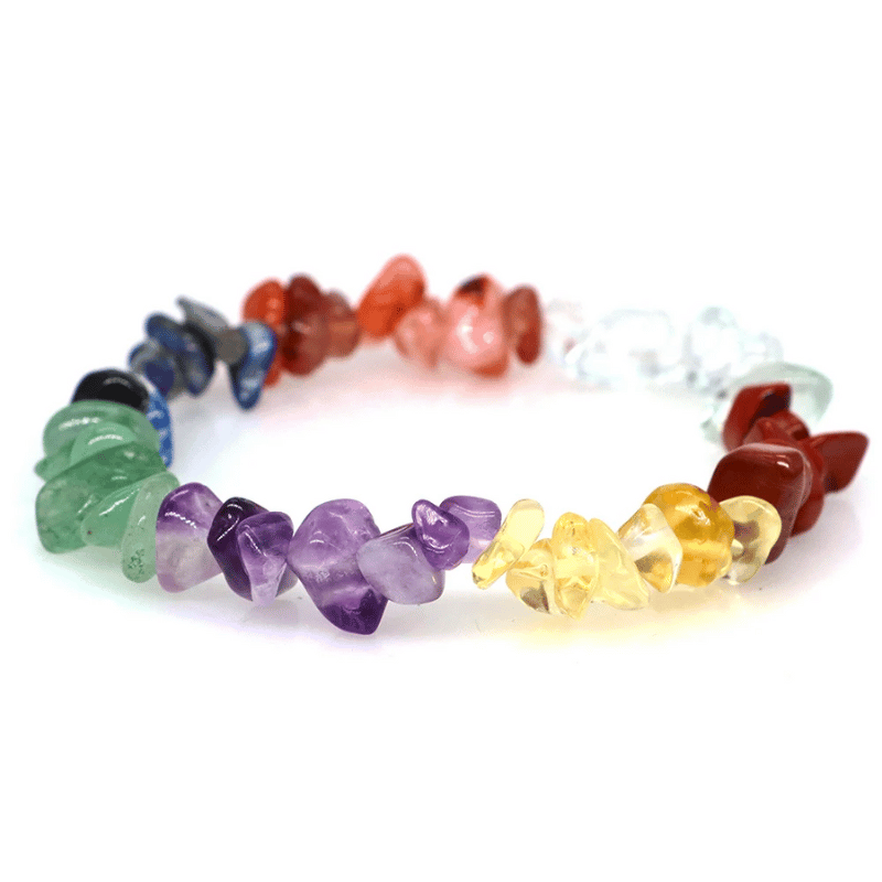 7 Chakra Bracelet Genuine Gemstones Natural Stone Energy Balancing | Buddhive