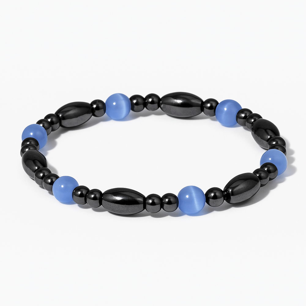 Sleep Bracelet Natural Stone Cat's Eye Magnetic Therapy for Rest & Relaxation | Buddhive