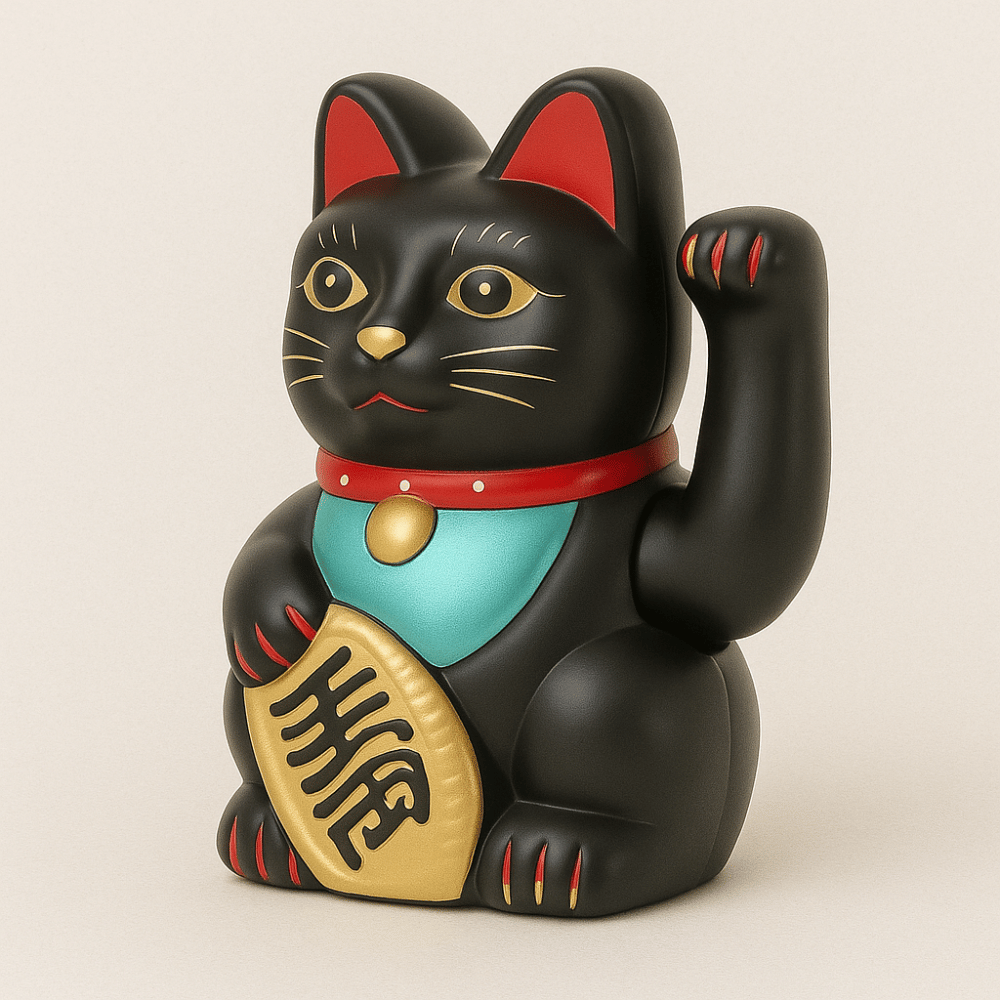 Maneki Neko Lucky Cat Automatic Waving Paw - Electric Fortune Cat Figurine | Buddhive