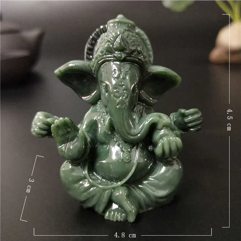 Ganesh Statue Resin Bronze Finish - Handcrafted Hindu Elephant God Figurine | Buddhive