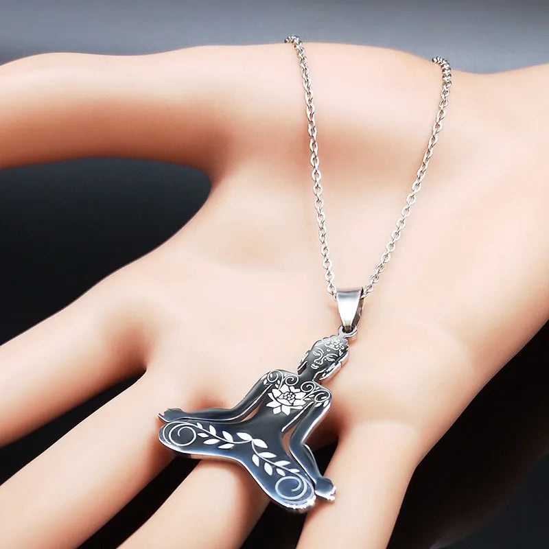 Buddha Pendant Stainless Steel - Protection & Serenity Necklace for Meditation | Buddhive