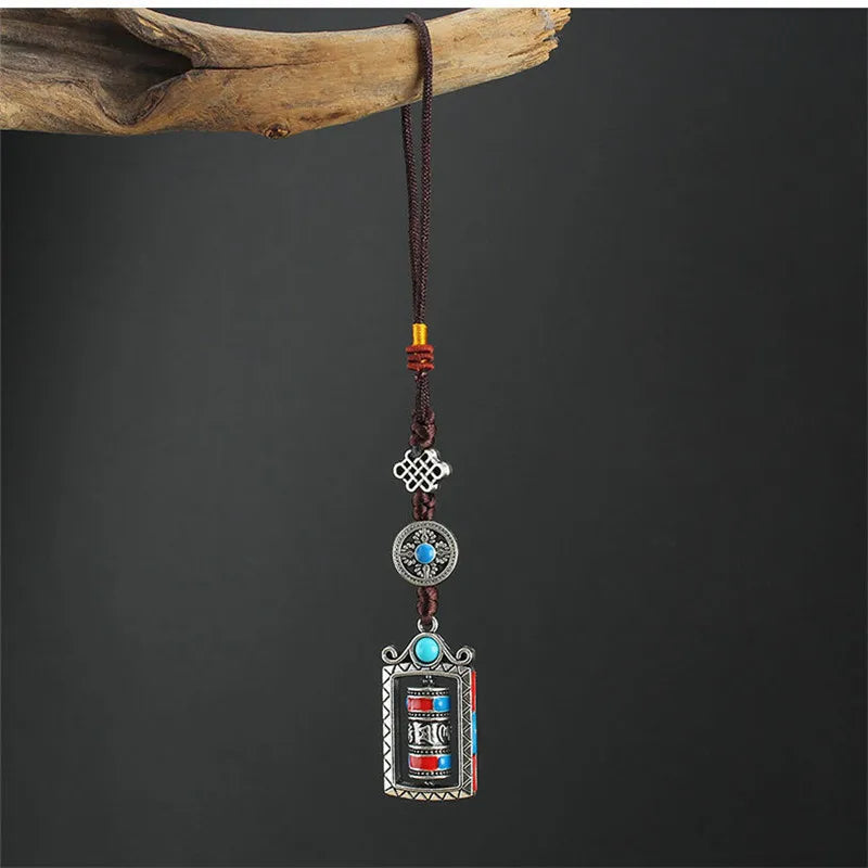 Tibetan Keychain Charm - Authentic Metal Buddhist Amulet - Spiritual Accessory | Buddhive