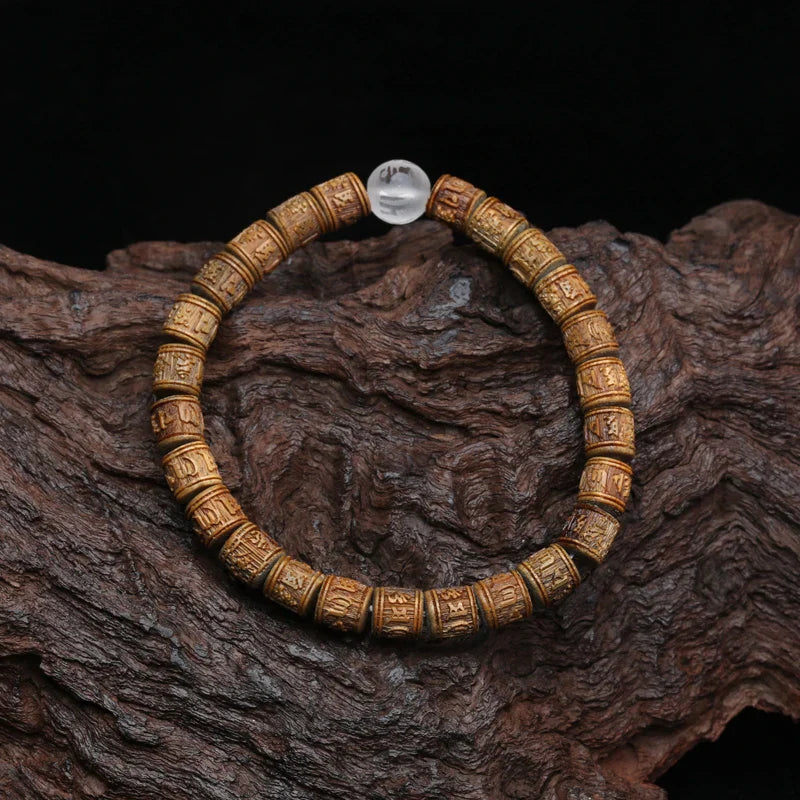Tibetan Sandalwood Bracelet - Natural Wood Prayer Beads - Meditation & Mindfulness | Buddhive