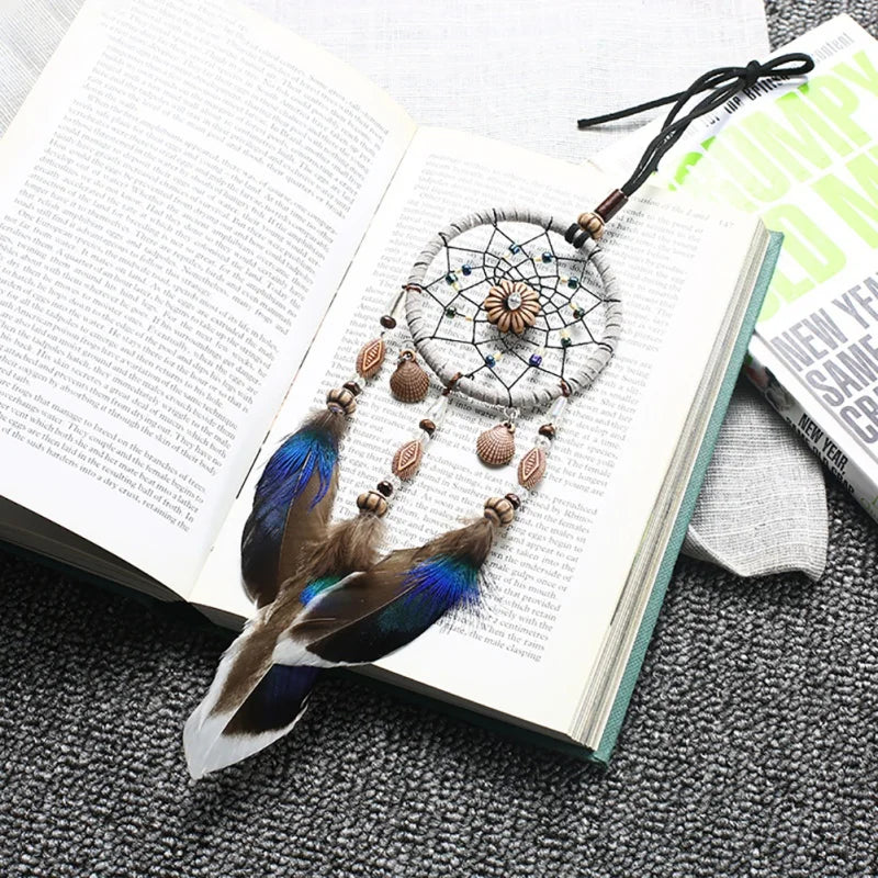 Feather Dream Catcher - Handcrafted Boho Wall Hanging with Natural Feathers | Buddhive