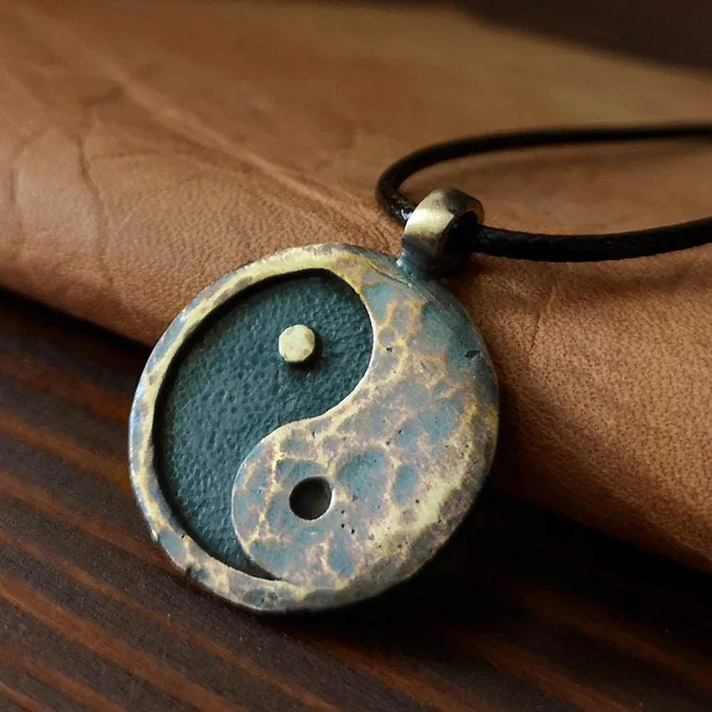 Yin Yang Necklace Handmade Buddhist Pendant Aluminum Alloy Unisex | Buddhive