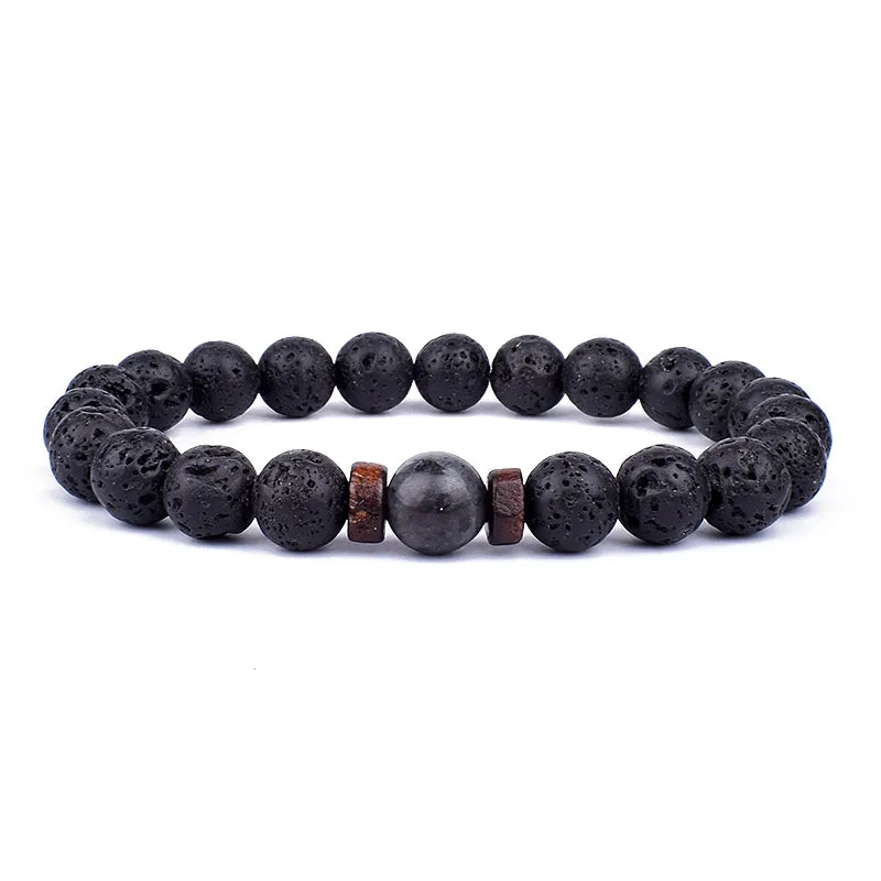 Lava Stone Bracelet Natural Volcanic Rock | Essential Oil Diffuser Aromatherapy Jewelry | Buddhive