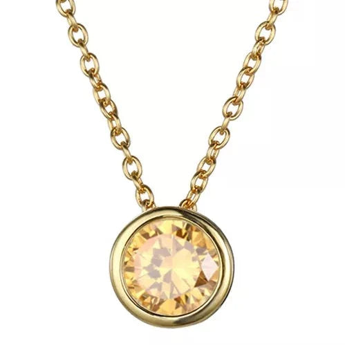 Birthstone Necklace Natural Gemstone Pendant - Personalized Crystal Jewelry | Buddhive
