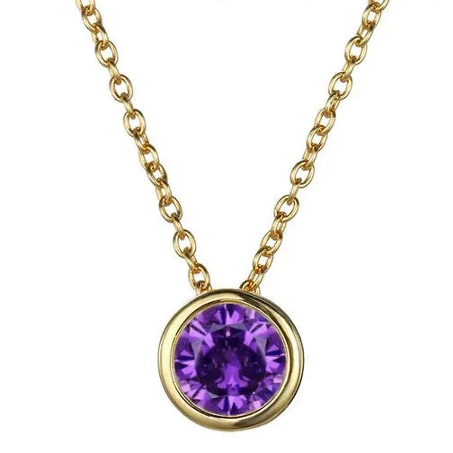 Birthstone Necklace Natural Gemstone Pendant - Personalized Crystal Jewelry | Buddhive