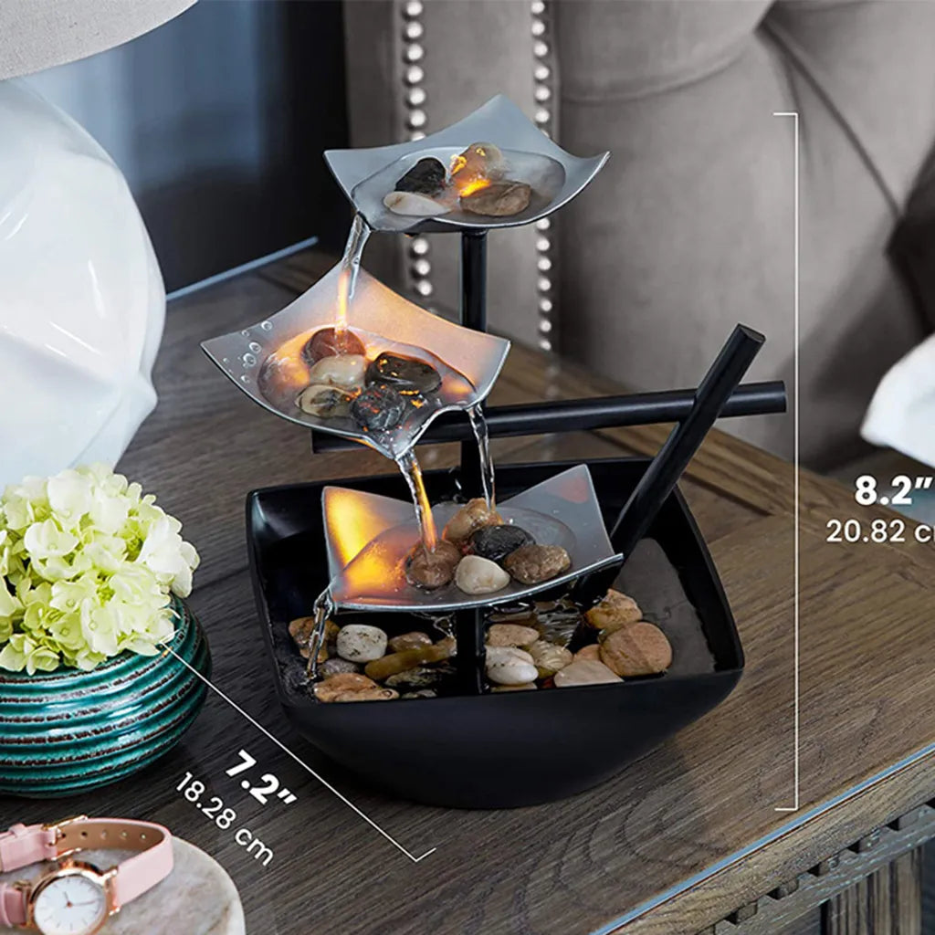 Feng Shui Water Fountain Small Indoor Tabletop Decorative Zen Fountain | Buddhive
