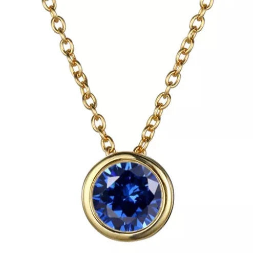 Birthstone Necklace Natural Gemstone Pendant - Personalized Crystal Jewelry | Buddhive
