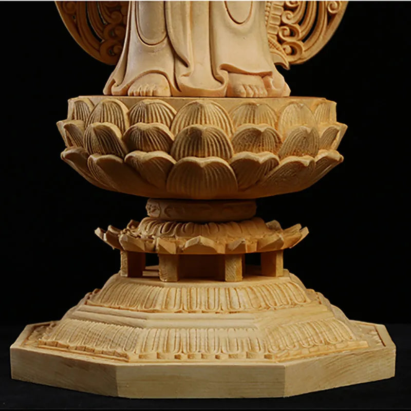 Buddha Statue Solid Wood Medicine Buddha 17 Inch Hand Carved Buddhist Figurine | Buddhive