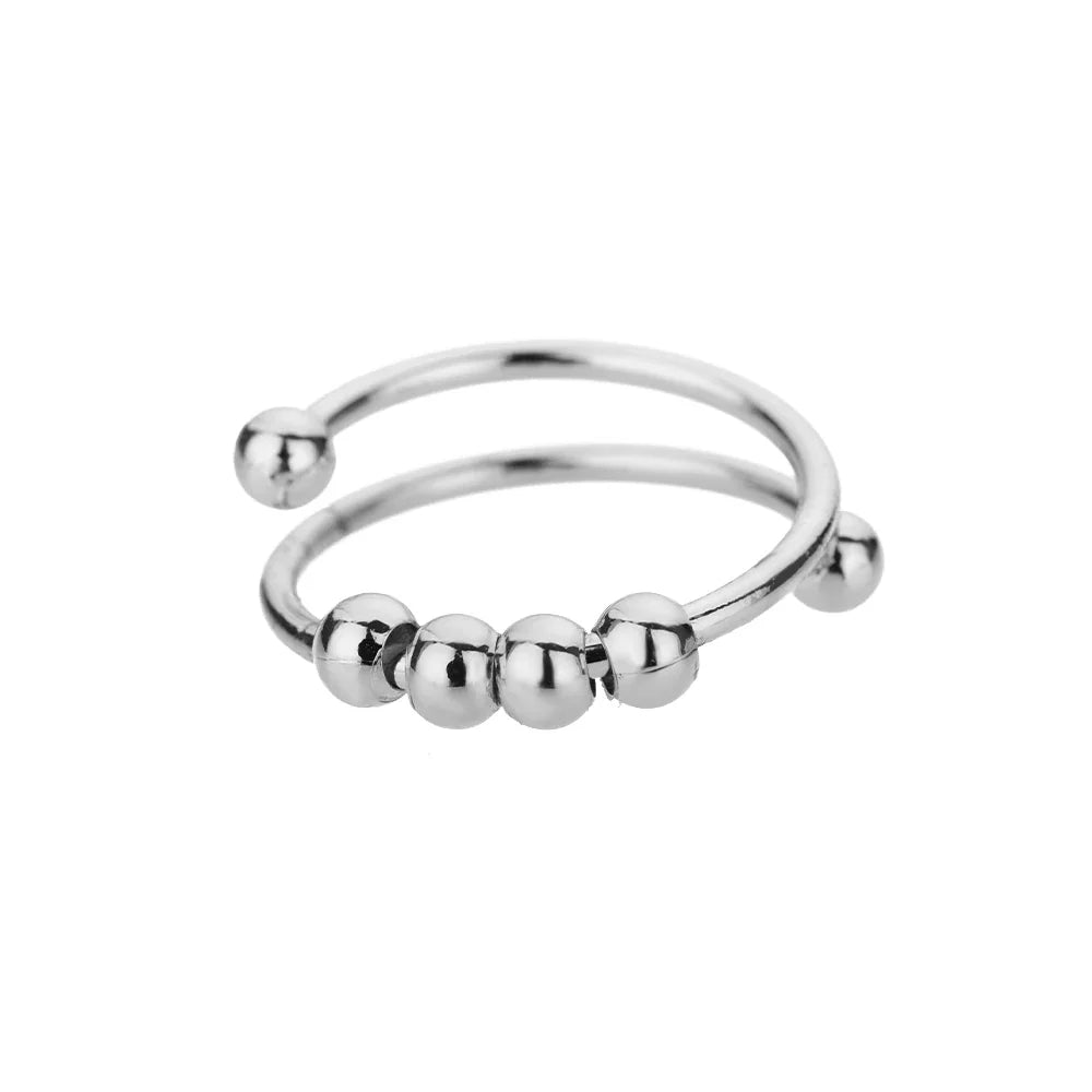 Anxiety Ring Spinner - Stainless Steel Fidget Ring for Stress Relief & Meditation | Buddhive