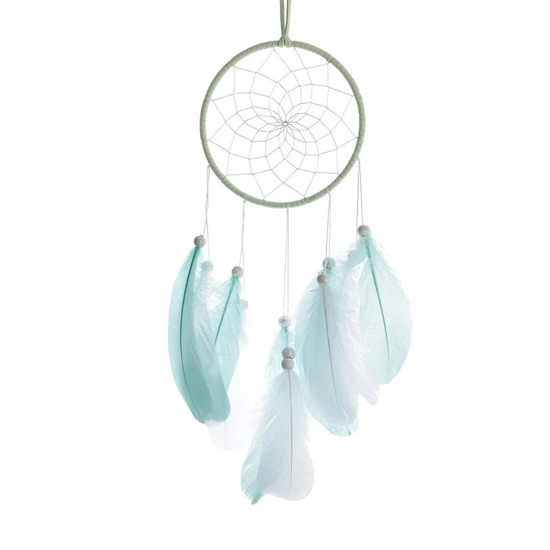 Feather Dreamcatcher Wall Hanging - Organic Materials Boho Style - Bedroom Decor | Buddhive