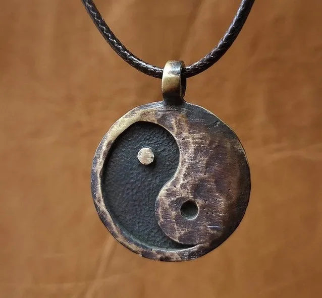 Yin Yang Necklace Handmade Buddhist Pendant Aluminum Alloy Unisex | Buddhive