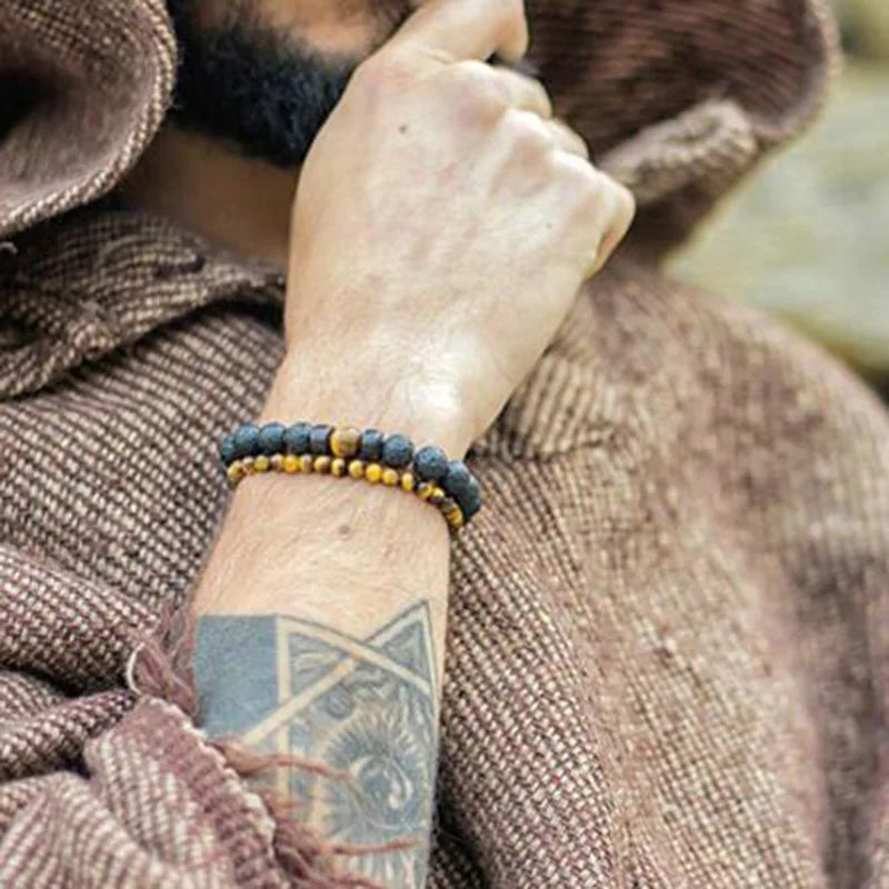 Lava Stone Bracelet Natural Volcanic Rock | Essential Oil Diffuser Aromatherapy Jewelry | Buddhive