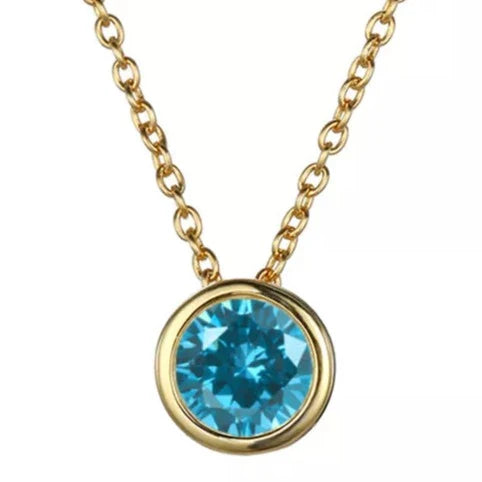 Birthstone Necklace Natural Gemstone Pendant - Personalized Crystal Jewelry | Buddhive