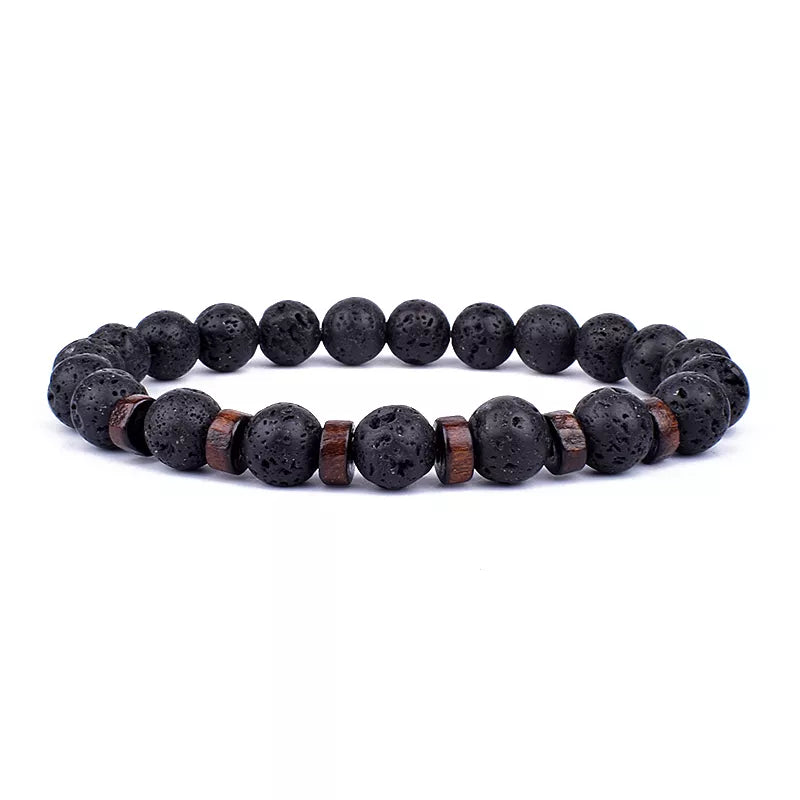 Lava Stone Bracelet Natural Volcanic Rock | Essential Oil Diffuser Aromatherapy Jewelry | Buddhive