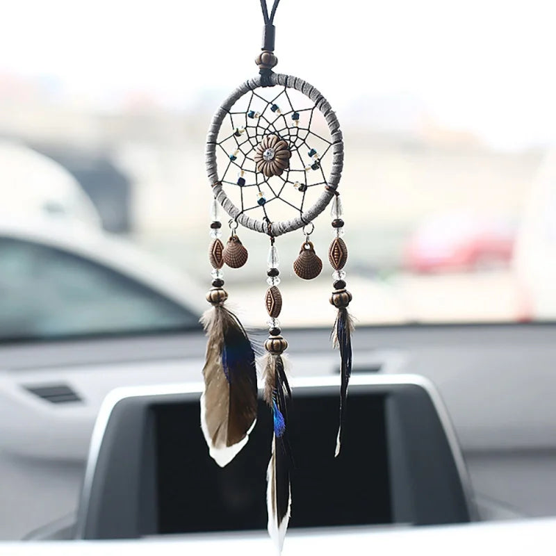 Feather Dream Catcher - Handcrafted Boho Wall Hanging with Natural Feathers | Buddhive