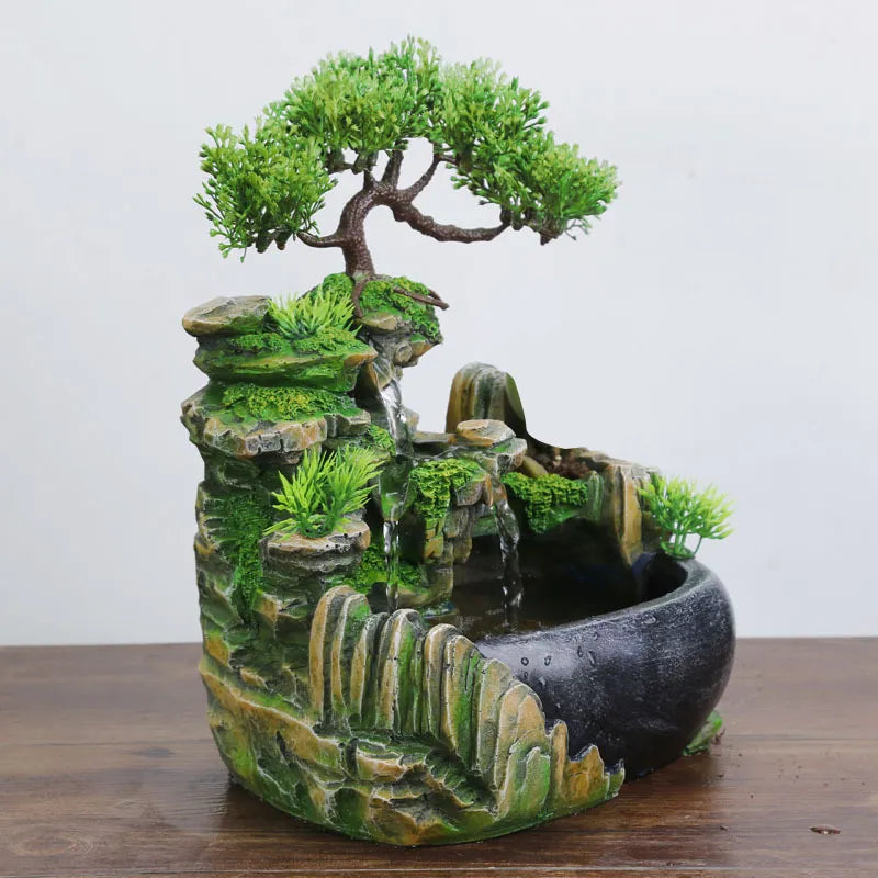 Zen Fountain Feng Shui Water Fountain - Tabletop Meditation Decor with Flowing Water | Buddhive