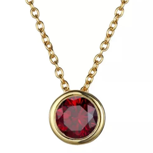 Birthstone Necklace Natural Gemstone Pendant - Personalized Crystal Jewelry | Buddhive