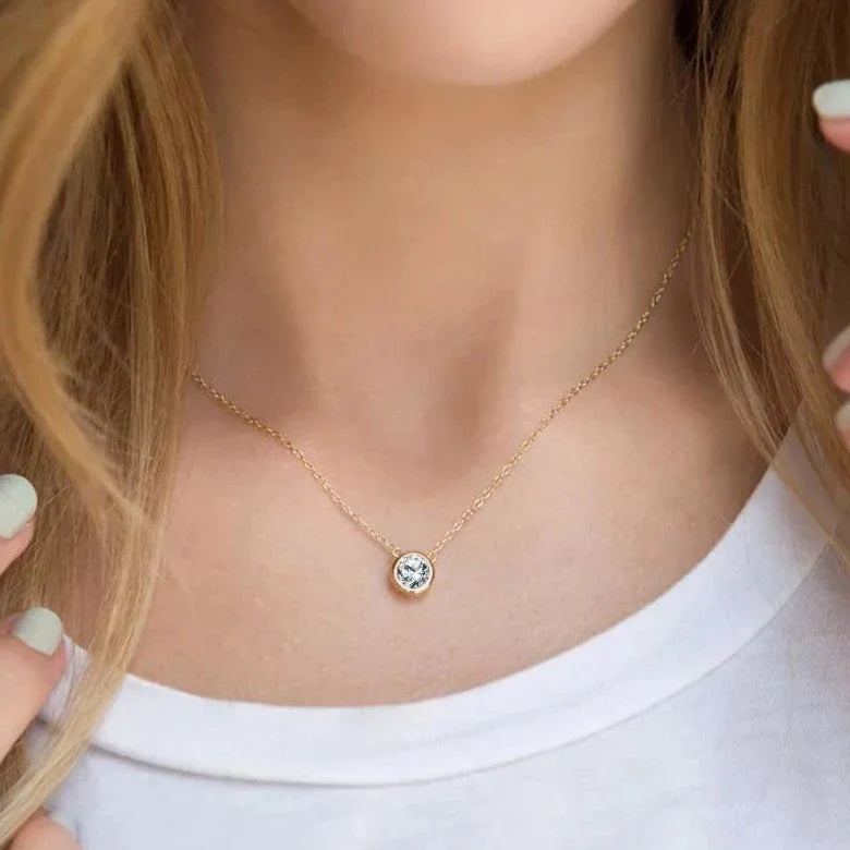 Birthstone Necklace Natural Gemstone Pendant - Personalized Crystal Jewelry | Buddhive