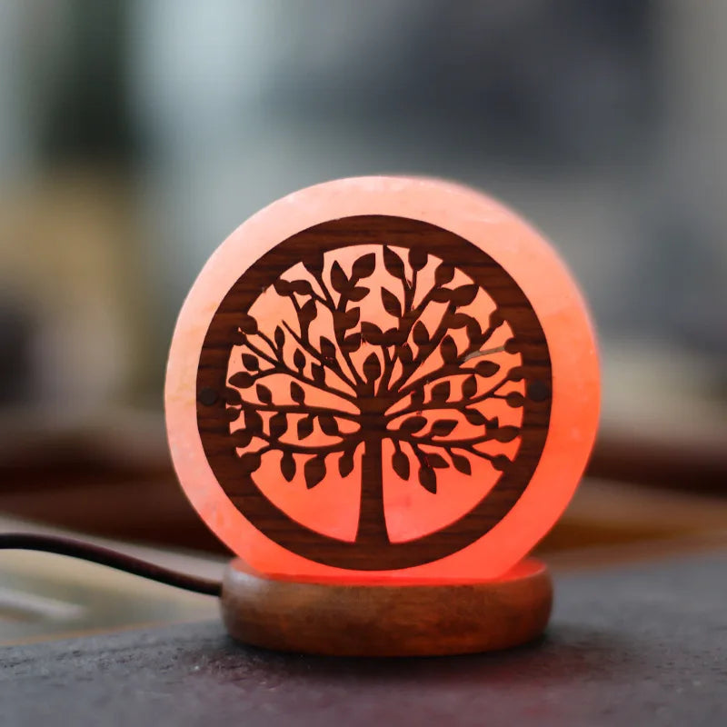 Salt Lamp Tree of Life - Himalayan Salt & Organic Materials - Feng Shui Decor | Buddhive