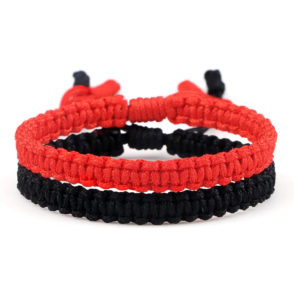 Buddhist Red String Bracelet - Double Wrap Adjustable Lace Design - Protection & Blessings | Buddhive