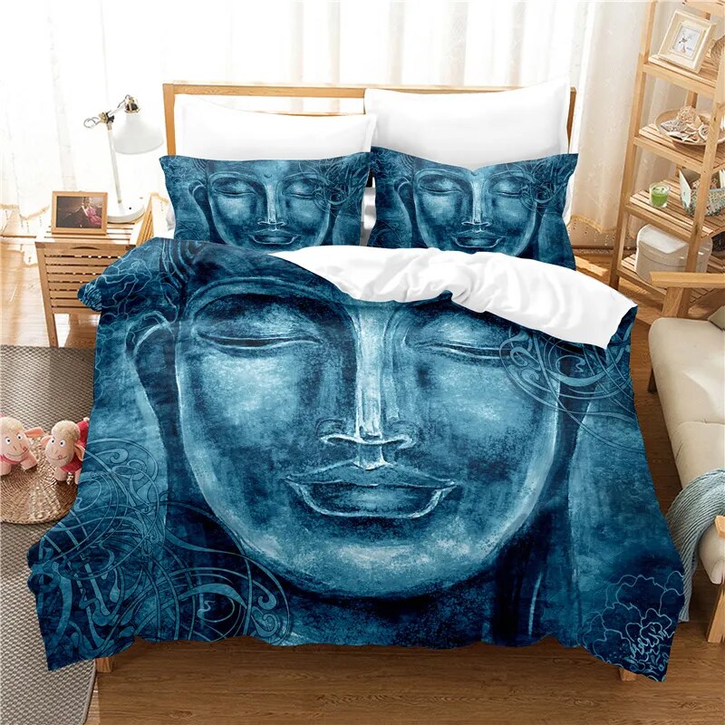 Buddha Duvet Cover Deep Sleep - Soft Microfiber 3D Print Bedding Set | Buddhive