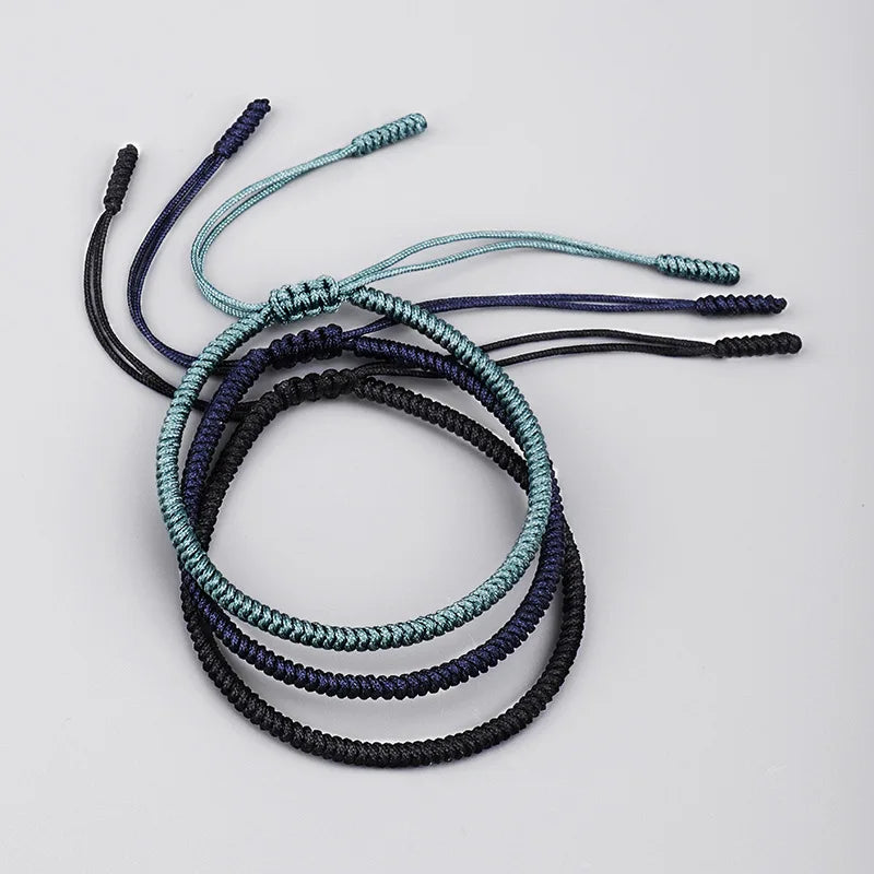 Black Tibetan Bracelet Cotton Rope Spiritual Jewelry for Men & Women | Buddhive