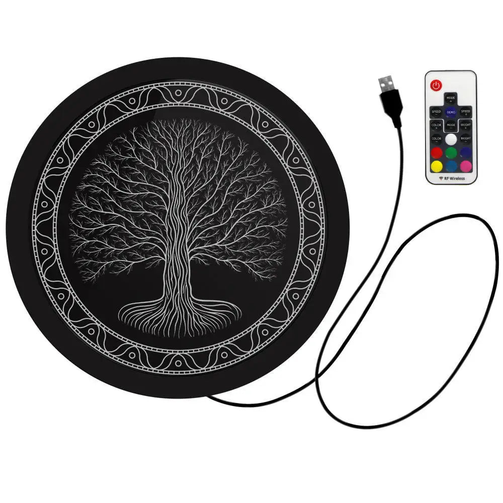 Tree of Life Wall Lamp LED - Dimmable Zen Decor Light - Sacred Symbol Illumination | Buddhive